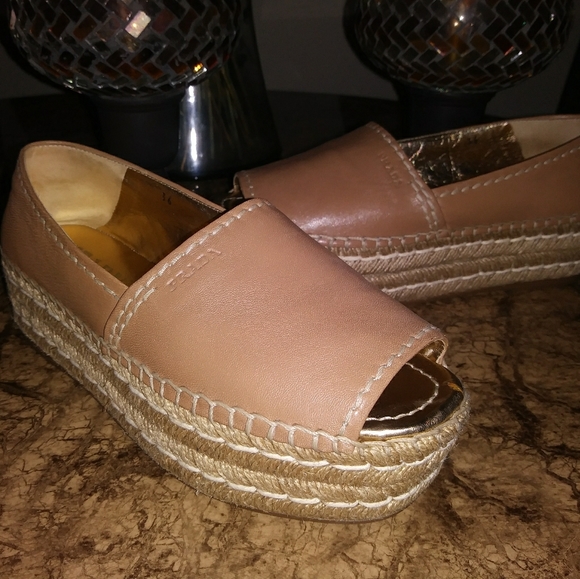Prada Shoes - 💖PRADA Peep Toe Platform Espadrilles 36 / 6